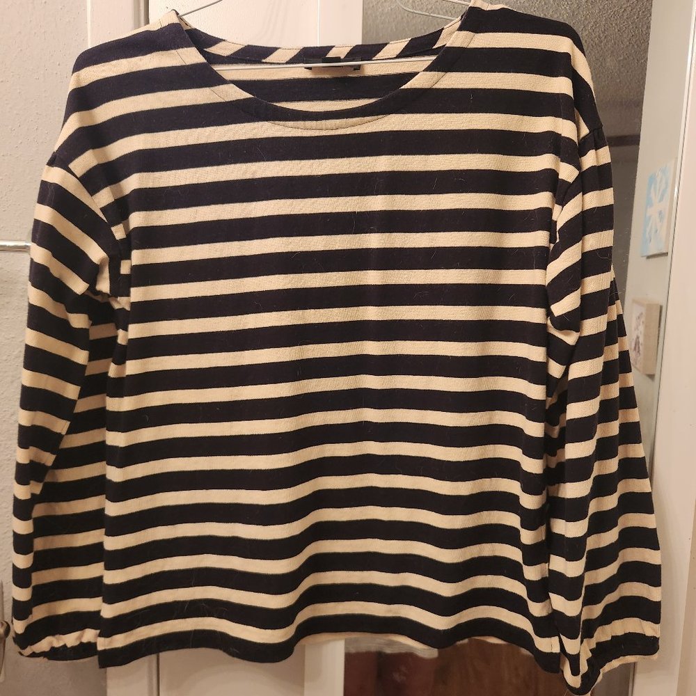 J Crew Heavy Cotton Drop-Shoulder Blouse